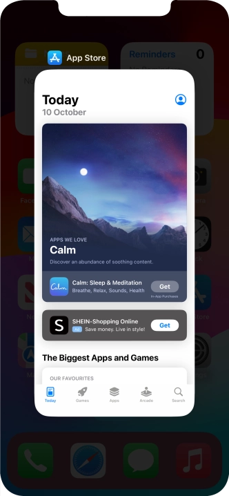 Slide upwards on the required application to end it.