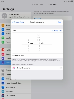 Press Customise Days. Press Customise Days.