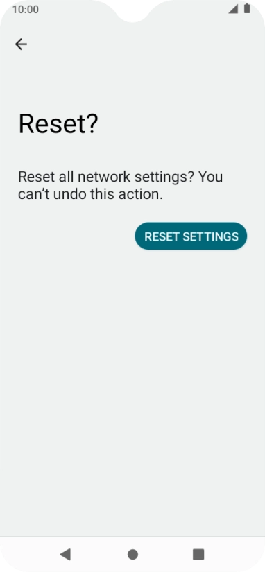 Press RESET SETTINGS.