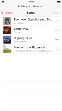 Go to the required category and press the required audio file.