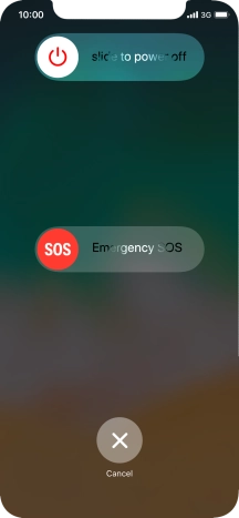 Press and drag the power off icon right.