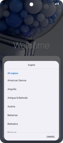 Press the required country or area.