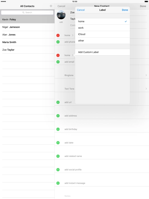 Press the required email type. Press the required email type.