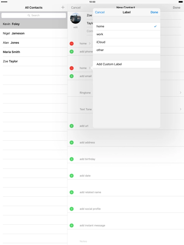 Press the required email type. Press the required email type.