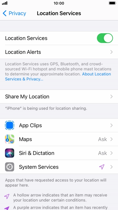 Press the required app. Press the required app.