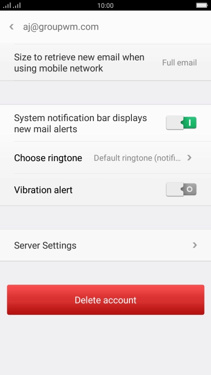 Press the indicator next to 