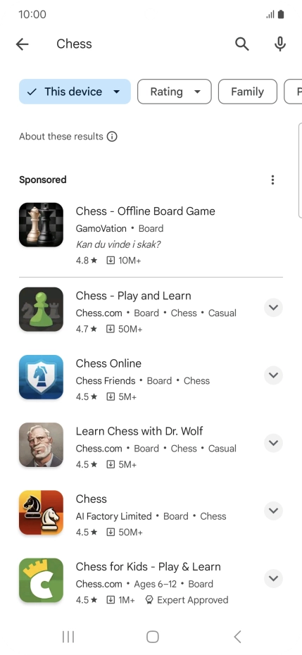 Press the required app.