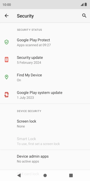 Press the Home key to return to the home screen.