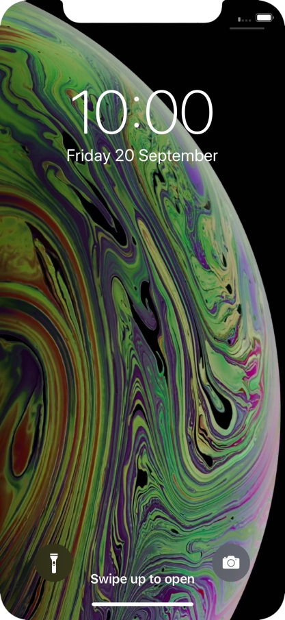 Slide your finger upwards starting from the bottom of the screen.