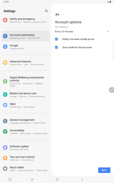Press the drop down list below 