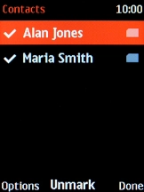 Press the Right selection key.