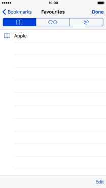 Press the required bookmark.