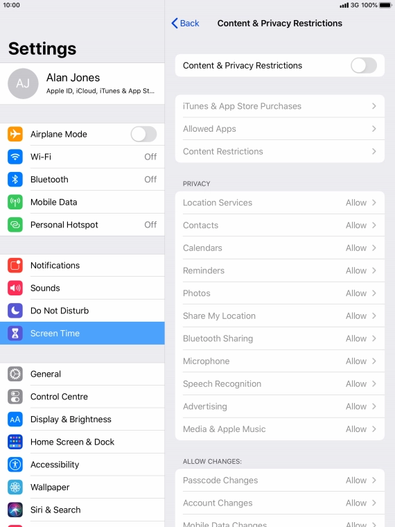 Press the indicator next to Press the indicator next to