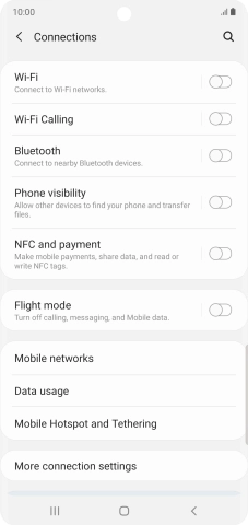 Press Mobile networks.