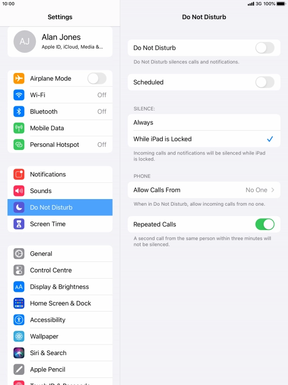 Press the indicator next to Press the indicator next to