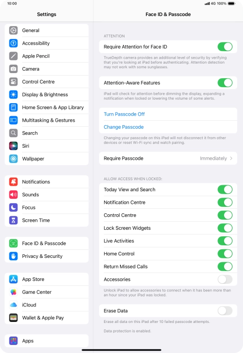 Press the indicator next to 