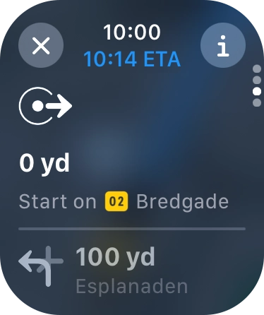 Press the end icon. Press the end icon.