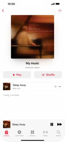 Press the song title.