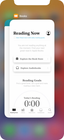 Slide upwards on the required application to end it.