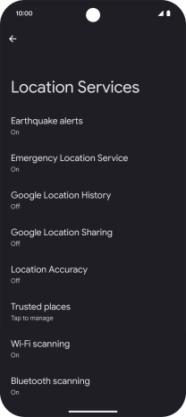 Press Location Accuracy.