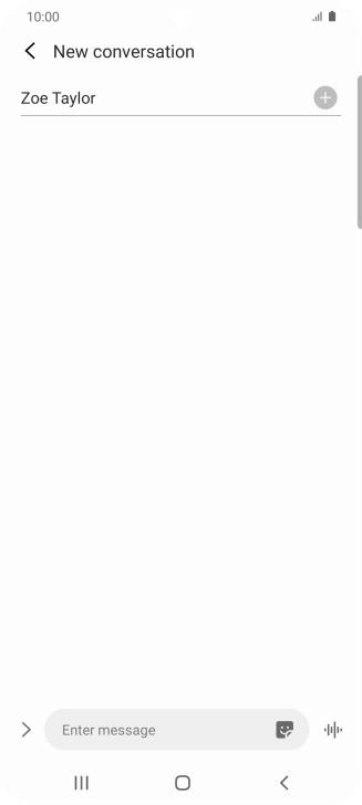 Press the text input field and write the text for your text message.