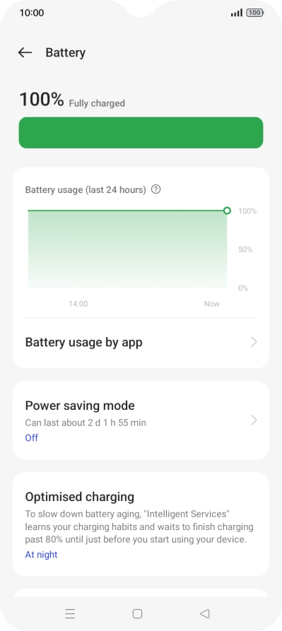 Press Power saving mode.