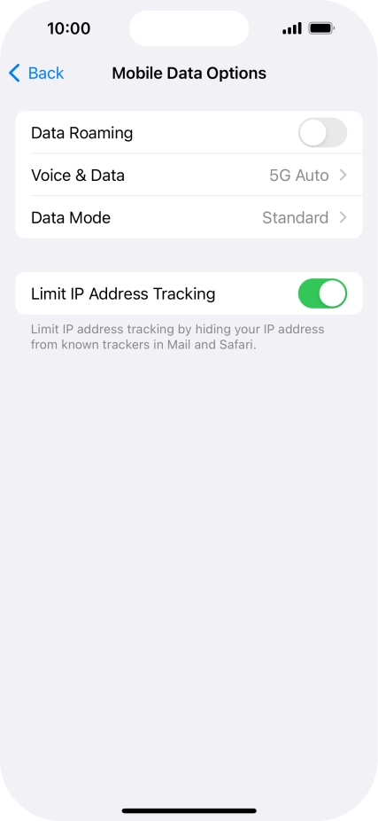 Press Data Mode. Press Data Mode.