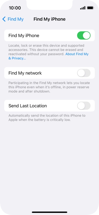 Press the indicator next to 