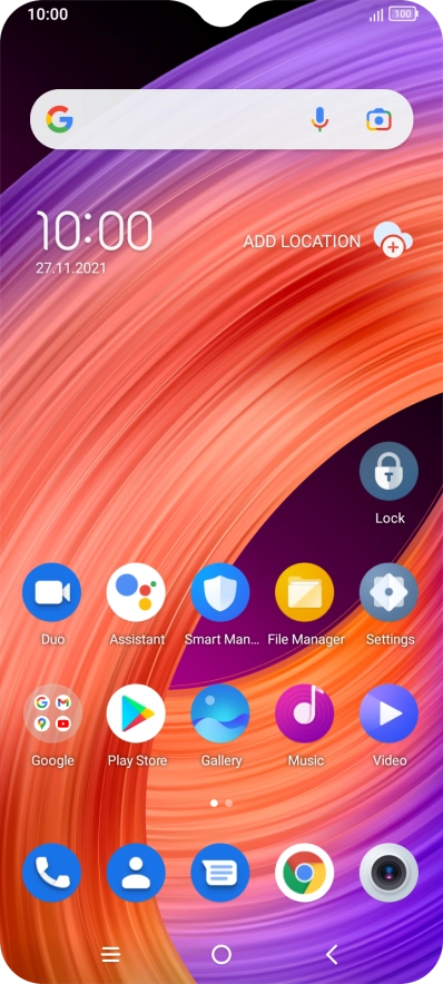 Slide two fingers downwards starting from the top of the screen. Slide two fingers downwards starting from the top of the screen.