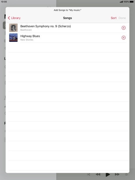 Go to the required category and press the required audio file.