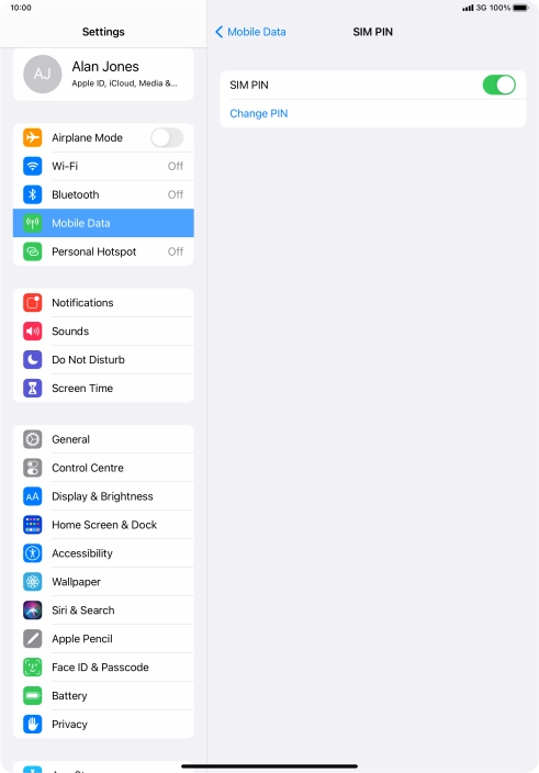 Press the indicator next to 