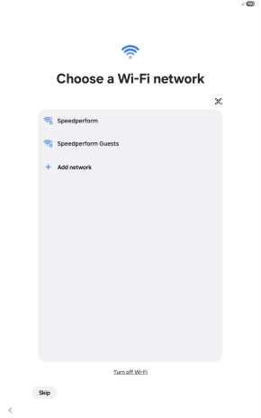 Press the required Wi-Fi network.