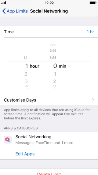 Press Customise Days.