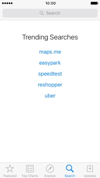 Press Search and key in the name or subject of the required app.
