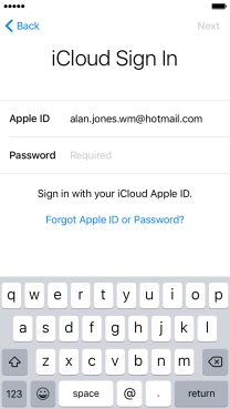 Press the field next to 