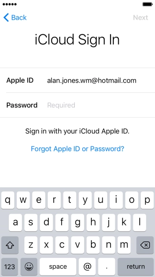Press the field next to 
