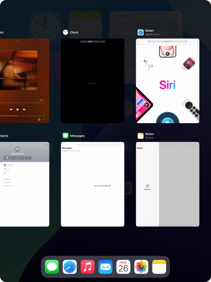 Slide upwards on the required application to end it.