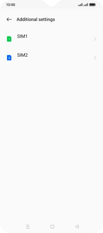 Press the name of the SIM.