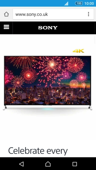 Press the address bar.