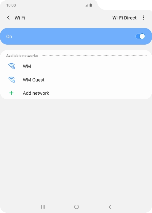 Press the menu icon.