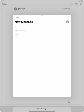 Press To: and key in the first letters of the recipient's name.