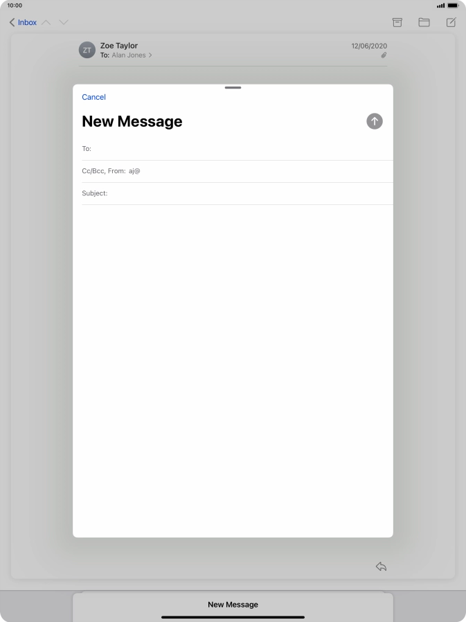 Press To: and key in the first letters of the recipient's name.