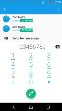 Key in the required number and press the call icon. Key in the required number and press the call icon.