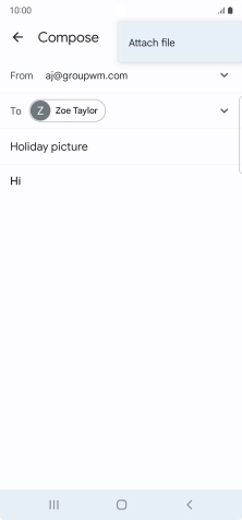 Press Attach file and go to the required folder.