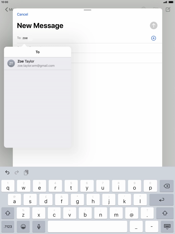 Press the required contact.