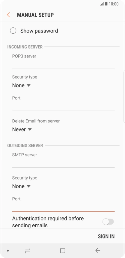 Press the indicator next to 