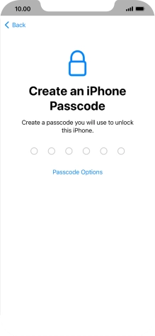 Press Passcode Options.