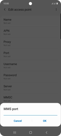 Key in 8080 and press OK.
