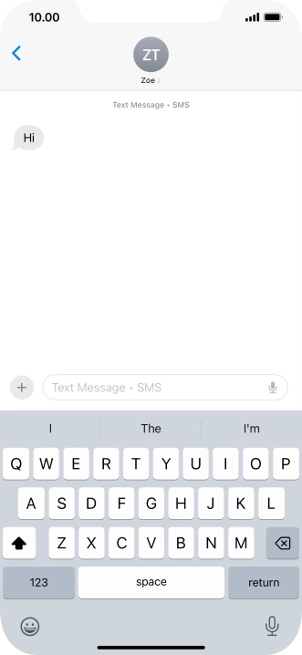 Slide your finger upwards starting from the bottom of the screen to return to the home screen.