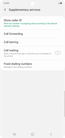 Press Call forwarding. Press Call forwarding.